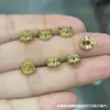 Cuentas de barril finamente elaboradas en cobre puro con incrustaciones, cuentas espaciadoras, motivos de león y danza del león, pulseras, collares y colgantes hechos a mano para DIY