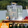 Balde de Água para Uso Externo em Casa, Balde Quadrado de PC de Grau Alimentício com Torneira, Balde de Água Mineral Pura para Acampamento, Recipiente de Água Vazio, Tanque de Armazenamento de Água