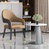 Mesa y sillas de comedor de lujo minimalista estilo italiano para el hogar, sillas de comedor de ocio para hotel restaurante nórdico, cuero moderno para discusiones