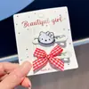 Pinza para el pelo de gato a cuadros de dibujos animados para niños, pinza linda para flequillo, pinza de pico de pato, horquilla de nuevo estilo para niñas