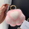 Pingente de Pelúcia Garra de Gato Simulação de Pelo de Coelho Rex Pingente de Bolsa Garra de Gato Chaveiro Criativo para Carro Boneco para Pendurar em Mochila de Casal