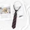 Estudiante Jk Estilo Universitario Corbata Corta Rayada Estilo Japonés Jk Nueva Versión Coreana Roja Boda Negro Puro Corbata de Mujer