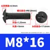 Tornillos de Máquina de Acero Inoxidable 304 Negros de Cabeza Plana Grande Tornillos de Máquina de Cabeza Paraguas Grande de Zinc Negro Cabeza de Hongo Cruz M3/M4/M5