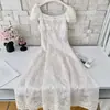 Vestido Largo de Encaje Patchwork Bordado Estilo Veraniego Femenino del Sudeste Asiático Transfronterizo 2026 Vestido de Línea A con Cintura Ceñida