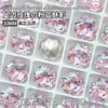 Diamantes para Manicura de Corte Rosa Octogonal, Brillantes Multifacéticos Rose Millennium K9 Vidrio de Alta Calidad Base Puntiaguda Joyería Especial para Manicura