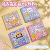 Adote Pet Fofo Bolso Magnético Livro Silencioso Divertido Infantil Sem Corte DIY Reutilizável Rasgue-e-Cole Livro de Adesivos de Jogo