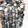 Concha natural prato preto concha amor retangular e outras formas geométricas contas soltas semiacabado diy acessórios de joias artesanais