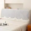 Funda de cabecero de chenilla estilo francés, modelo nuevo 2026, fija y antideslizante, herramienta para cubrir la cama, cojín para respaldo con borde de falda antiarañazos de gato