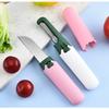 Cuchillo para fruta para exteriores, práctico cuchillo de cocina para pelar, para cortar manzanas, melón, cuchillo de cocina dos en uno de doble cabeza, venta al por mayor
