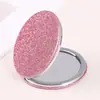 Espelho Pequeno de Parede com Glitter para Meninas, Espelho Dobrável Portátil, Espelho de Maquiagem Portátil Dupla Face para Meninas, Atacado