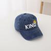 KING Boné Infantil Estilo Coreano Retrô Boné de Beisebol Primavera e Outono Novo Chapéu de Sol Boné Antigo