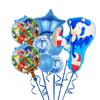 Estilo Caricatura Sonic de Pie Globo Sonic Fiesta Sonic Juego Infantil Set de Globos de Película de Aluminio