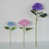 Flor de Hortênsia Artificial 3D de Haste Única com Toque de Luxo para Decoração de Casa Sala de Estar Arco de Casamento Flor Falsa Atacado Transfronteiriço