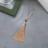 Borla de Cuentas Linglong de 8 cm Nudo Chino de Poliéster Colgante para Disfraz Hanfu Colgante de Metal Marcador de Libros Colgante Pequeño