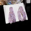 Trayectoria del Latido del Corazón~Aretes de Corazón de Circonita Súper Brillantes Aguja de Plata, Exquisitos Aretes de Estilo Dulce, Aretes de Lujo Ligero de Alta Gama para Mujer