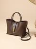 Bolsa Cross-border feminina nova camada superior vegetal curtido couro de vaca bolsa tote nicho moda viajante bolsa feminina bolsa crossbody