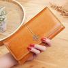 Cartera Transfronteriza Ins Cartera Larga de Alta Gama para Mujer Cartera de Alta Gama Retro con Cremallera de Gran Capacidad Monedero para Mujer