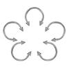 Piercings Transfronterizos Estilos Mixtos Anillos para la Lengua Acero Inoxidable Piercing Roscado Barra Curva con Púa Anillos para el Ombligo Bola Redonda Anillos para los Labios Anillos para las Cejas Anillos para la Nariz