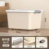 Caixa de armazenamento e organização de grande capacidade e extra grande, caixa de armazenamento multifuncional para uso doméstico, caixa de armazenamento de plástico para roupas, brinquedos e lanches