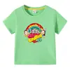 Ropa infantil transfronteriza 2023, camiseta de manga corta de verano para niños, camiseta básica de dibujos animados para niños y niñas, camiseta de media manga para bebé, marea superior