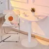 Mesa Redonda Pequena Estilo Nórdico, Mesa Moderna para Recepção e Negociação, Mesa de Cabeceira para Varanda e Quarto de Casa Nórdica, Mesa de Jantar para Loja de Chá com Leite