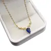 Collar de Zafiro Natural Transfronterizo de Amazon Plata S925 Piedra Principal 5*7 Joyería de Lujo Venta Directa de Fábrica