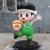 Escultura IP luminosa de PRFV personalizada mascote de grande empresa figura de desenho animado fábrica de origem instalação no local