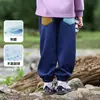 Pantalones de Punto Grueso de Algodón Hall para Niños, Antibacterianos Clase A, para Primavera y Otoño, Niños y Niñas Pequeños