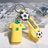 Chaveiro de Camisa de Desenho Animado Transfronteiriço Fofo de PVC Messi Cristiano Ronaldo Mini Figura Presente Carro Copa do Mundo Item Quente
