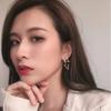 Pendientes triangulares distintivos de moda para mujer de Corea del Sur, elegantes pendientes colgantes traseros que combinan con todo, pendientes de joyería para las orejas.