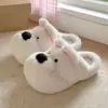Pantuflas de Algodón para Hombre y Mujer con Cachorro West Highland White Terrier 2026 Lindas para Pareja Antideslizantes Sensación de "Pisar Caca" Zapatos Peludos para el Hogar Invierno