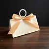 Caja de Dulces para Boda de Color Champagne de Alta Gama, Caja de Empaque Portátil para Dulces de Fiesta de Cumpleaños, Caja de Dulces para Boda Color Oro Rosa como Recuerdo