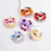 Oso con Cabeza de Oso Pintado en Acrílico, Sombrero de Lazo, Llavero con Agujero Recto para Manualidades, Accesorios de Joyería, Colgante, Venta al por Mayor