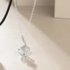 Nuevo Collar de Pareja Original Wancheng Sansheng III Plata de Ley Alternativa de Primavera Nuevo Colgante de Collar Ginkgo Piedra de los Deseos