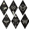 Prateleira de Parede de Madeira em Forma de Diamante Impressa Gráfica de Alto Padrão para Novo Produto Transfronteiriço Pingente de Parede Simples para Acomodação Doméstica Sala de Estar