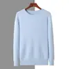 Suéter Pulôver Masculino Gola Redonda Transfronteiriço, Tricô com Mistura de Lã de Visão, Tamanho Grande Slim-Fit Camada Base Atacado