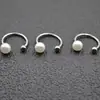 E-commerce Transfronteiriço Europeu e Americano Moda Popular Joias para Piercing Corporal de Aço Inoxidável em Forma de C Pérola Ornato Nasal Argola de Lábio Septo Nasal