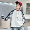 Camiseta de Manga Longa para Meninos, Novo Modelo Primavera e Outono 2026, Blusa Fina de Outono Infantil, Camiseta Segunda Pele para Crianças Maiores, Camiseta Tendência de Outono