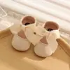 Hansheng Sapatos de bebê fofos de 0 a 1 ano sola de borracha antiderrapante sapatos para bebês e crianças pequenas laço sapatos de princesa para bebê sapatos de bebê