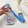 Porta-Cartão Retrátil Jingle Cat Realiza Sonhos Corda Longa Estilo Ins Moderno Pequeno e Fofo Cartão de Campus Cartão de Refeição Estudante