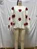 Blusas para Mujer con Corazón Irregular Tridimensional de Cuello Redondo, Suéter de Punto Pullover Estilo Perezoso para Abrigo, Diseño de Corazón para el Día de San Valentín