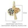 Nuevos Accesorios de Joyería para Mujer Cobre Microincrustación Circonia de Color Pendientes Collar Colgante DIY Accesorios Versátiles