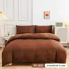 Conjunto de cama moderno minimalista de quatro peças, cor sólida, selecionado cuidadosamente para comércio exterior transfronteiriço, incluindo lençol de baixo, fronha e capa de edredom