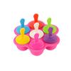 Molde de Picolé de Silicone Molde de Bandeja de Gelo de Silicone Molde de Picolé de 7 Furos Caixa para Alimentos Gelados DIY Molde de Gelo
