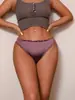 Tanga Aceitoso Transfronterizo para Mujer Cómodo Elástico con Volantes Calzones de Niña Cintura Media-Baja Comercio Exterior 480