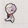 Versión coreana de dibujos animados de Bts (Chicos Bangtan) Parche de PVC de Goma Suave Material para Funda de Teléfono DIY Accesorios para el Cabello Decoraciones de Imán para Refrigerador