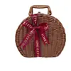 Caixa de Rattan, Caixa de Presente de Rattan, Caixa de Presente Decorativa Vintage, Caixa Semicircular de Rattan, Caixa de Presente de Casamento, Cesta, Joias