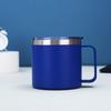 Suministro Exclusivo Transfronterizo de Taza con Asa de 14 oz, Vaso Aislado al Vacío Recubierto en Spray de Acero Inoxidable 304, Taza de Café para Oficina