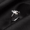 Anillo Saturno Superior Sense Diseño Nicho Zircón Diamante Geométrico Planeta Metal Abierto Ajustable