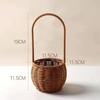 Cesta de Flores Tejida a Mano, Arreglo Floral, Cesta Pequeña, Paja de Ratán, Maceta Pastoral para Plantación de Suculentas, Vela de Regalo